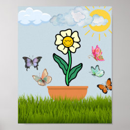 Golden SunFlower Wall Art Print