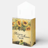 Golden Sunflower Wedding Favor Boxes Bedankdoosjes (Geopend)