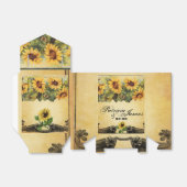 Golden Sunflower Wedding Favor Boxes Bedankdoosjes (Uitgevouwen)