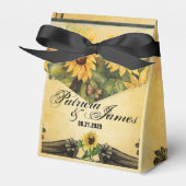 Golden Sunflower Wedding Favor Boxes Bedankdoosjes (Voorkant Zijde)