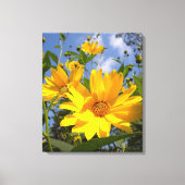 Golden Sunflower Wrapped Canvas (Voorkant)