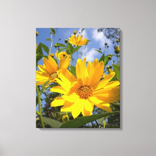 Golden Sunflower Wrapped Canvas (Voorkant)