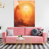 Golden Sunrise Angel Canvas Afdruk (Insitu (Woonkamer))