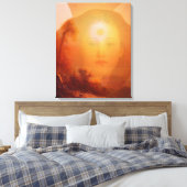 Golden Sunrise Angel Canvas Afdruk (Insitu (Slaapkamer))