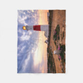 Golden Sunrise bij Portland Bill Lighthouse Fleece Deken (Voorkant)