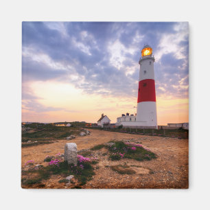 Golden Sunrise bij Portland Bill Lighthouse Magneet