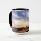 Golden Sunrise bij Portland Bill Lighthouse Mok (Voorkant links)