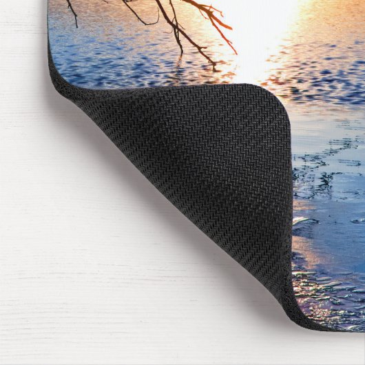 Golden Sunrise boven het meer Muismat (Hoek)