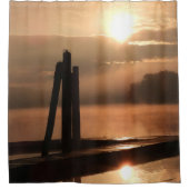 Golden Sunrise boven het waterdouchergordijn Douchegordijn (Voorkant)