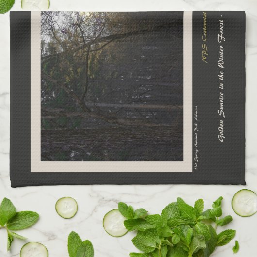 Golden Sunrise Forest Centennial Ed Theedoek (Gevouwen)