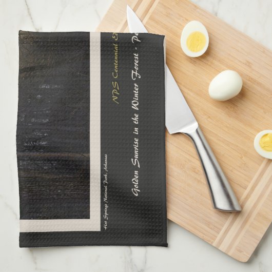 Golden Sunrise Forest Centennial Ed Theedoek (Quarter Fold)