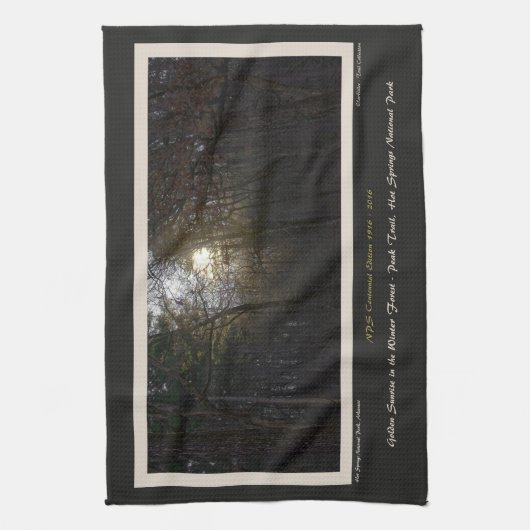 Golden Sunrise Forest Centennial Ed Theedoek (Verticaal)
