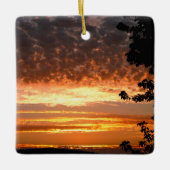 Golden Sunrise Keramisch Ornament (Voorkant)
