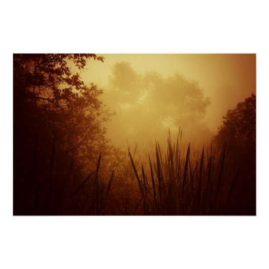 Golden Sunrise Landschap Perfect Poster (Voorkant)