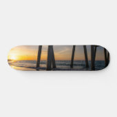 Golden Sunrise onder Pensacola Pier Skateboard (Horizontaal)