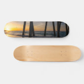 Golden Sunrise onder Pensacola Pier Skateboard (Horizontaal)