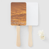 Golden Sunrise op een handventilator Handwaaier (Voorkant en achterkant)