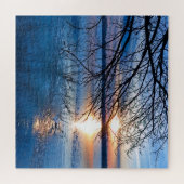 Golden Sunrise over het Inspirerend meer Legpuzzel (Horizontaal)