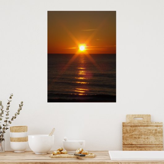Golden Sunrise Poster (Keuken)