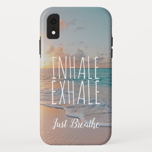 Golden Sunrise Tropical Beach Scene Inhale Exhale Case-Mate iPhone Case (Achterkant)
