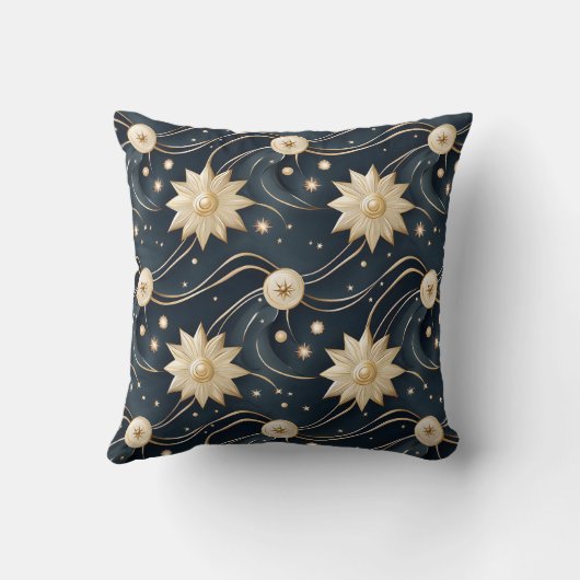 Golden Suns en hemelse golven Kussen (Achterkant)