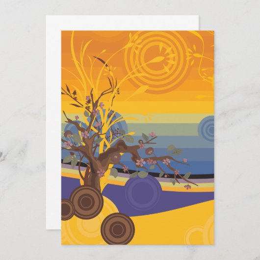 Golden Sunset Art Kaart (Voorkant / Achterkant)