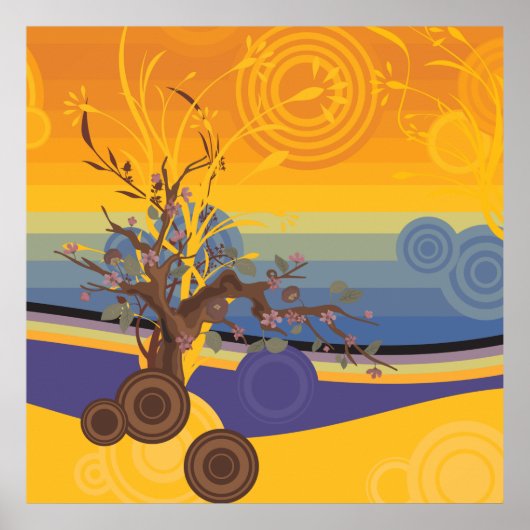 Golden Sunset Art Poster (Voorkant)