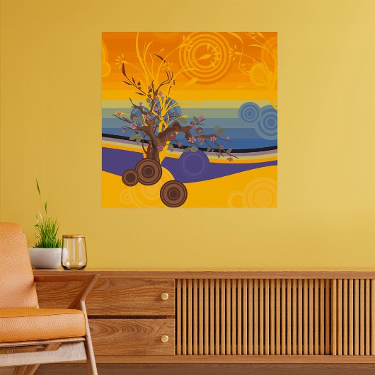 Golden Sunset Art Poster