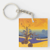 Golden Sunset Art Sleutelhanger (voorkant)
