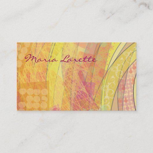 GOLDEN SUNSET Artist Designer Visitekaartje (Voorkant)