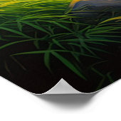 Golden Sunset Badt het Bamboe Bos Poster (Hoek)