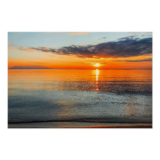 Golden Sunset Beach Paradise Perfect Poster (Voorkant)