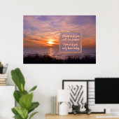 Golden Sunset Beach Quote Dream, alleen nog vandaa Poster (Thuiskantoor)
