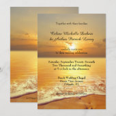 Golden Sunset Beach Weddenschap Kaart (Voorkant / Achterkant)
