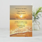Golden Sunset Beach Weddenschap Kaart (Staand voorkant)