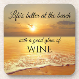 Golden Sunset Beach Wine Onderzetters