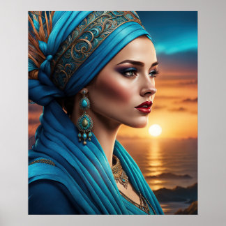 Golden Sunset Beauty Poster