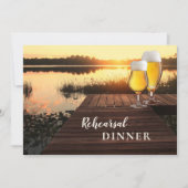 Golden Sunset Bier repetitie diner uitnodiging (Voorkant)