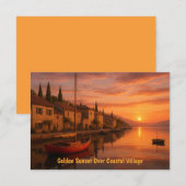 Golden Sunset boven de Kaart van Coastal Village (Voorkant / Achterkant)