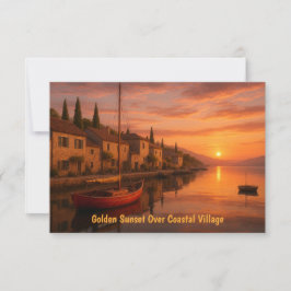 Golden Sunset boven de Kaart van Coastal Village