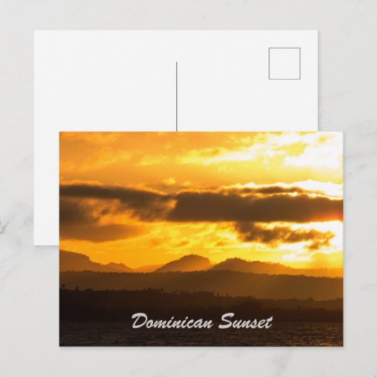 Golden Sunset Briefkaart (Voorkant / Achterkant)