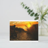 Golden Sunset Briefkaart (Staand voorkant)