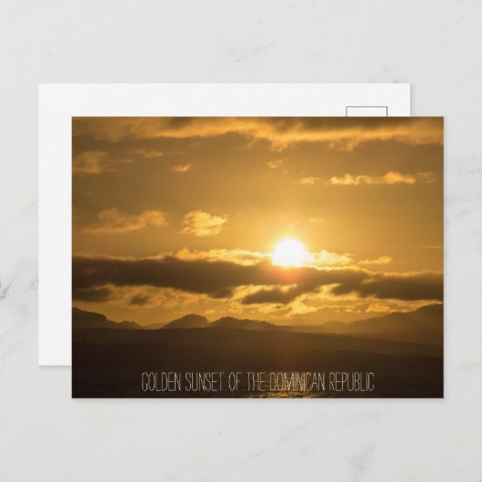 Golden Sunset Briefkaart (Voorkant / Achterkant)