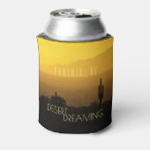 Golden Sunset Cactus Desert Dreaming Phoenx AZ Blikjeskoeler (Blikje Achterkant)