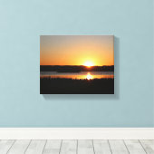 Golden sunset canvas afdruk (Insitu (Houten vloer))