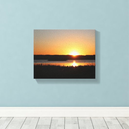 Golden sunset canvas afdruk (Insitu (Houten vloer))