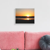 Golden sunset canvas afdruk (Insitu (Woonkamer))