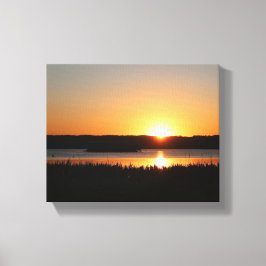 Golden sunset canvas afdruk