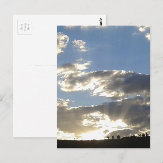 Golden Sunset Clouds Briefkaart (Voorkant / Achterkant)