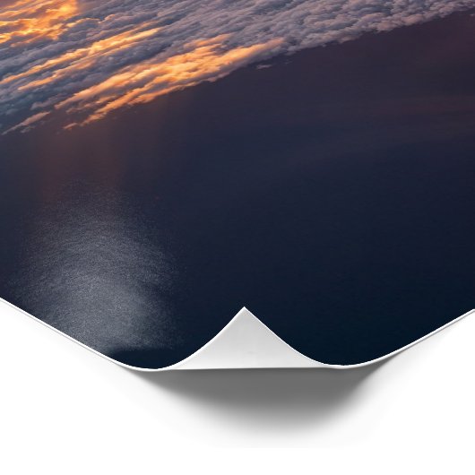 Golden Sunset Clouds Perfect Poster (Hoek)